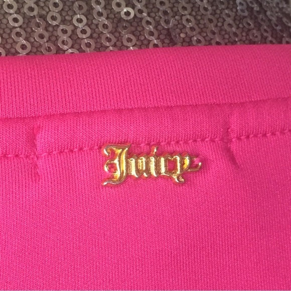 Juicy Couture sweatshirt Scuba Hot Pink Sequins Crewneck XS - Picture 5 of 7